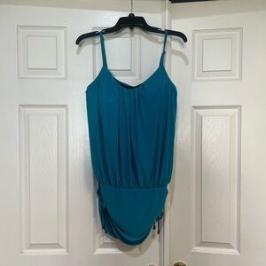 Magicsuit by Miraclesuit‎ Teal Shelly Ruched Blouson One Piece Swimsuit size 14